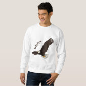 Sweatshirt Bonne illustration de dessin d'aigle à chauve-sour (Devant entier)