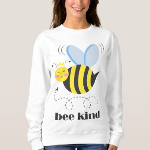 Sweatshirt Bonne princesse d'abeille avec couronne et slogan 