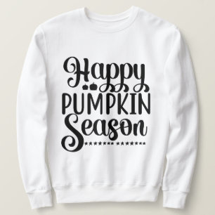 Sweatshirt Bonne saison Citrouille avec les feuilles d'automn