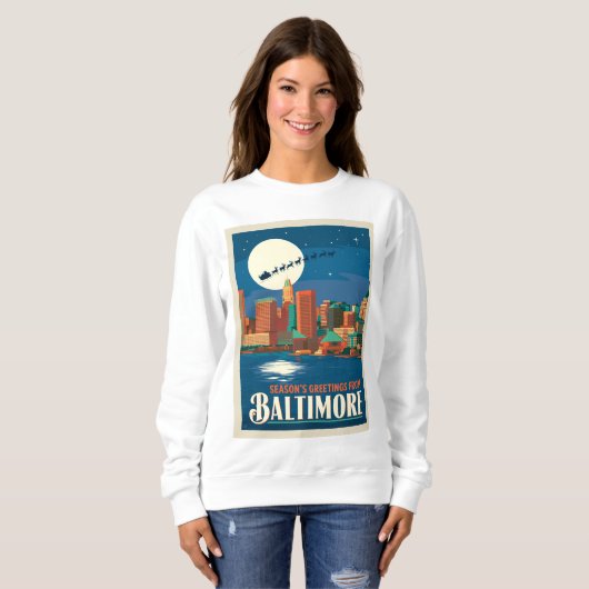 Sweatshirt Bonnes Fêtes de Baltimore (Devant entier)