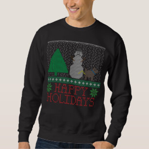 Sweatshirt Bonnes fêtes Noël de pipi de bonhomme de neige de