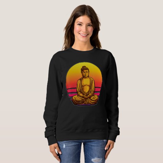 Sweatshirt Bonsai.Zen Budda I.Let Go Meditation Yin Yang (Devant entier)