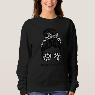 Sweatshirt Bonus Maman Vie Messy Bun Maman Vie Vache Leopard 