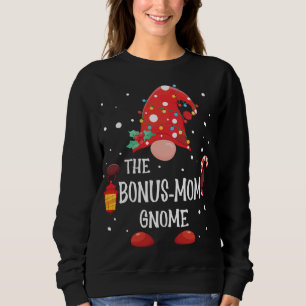 Sweatshirt Bonus Mom Gnome jumelant famille Noël Gnom