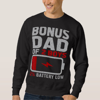 Sweatshirt Bonus Papa De 2 Garçons De Son Fête des pères Birt