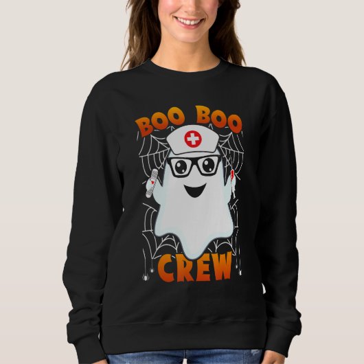 Sweatshirt Boo Boo Crew Nursing Halloween (Devant)