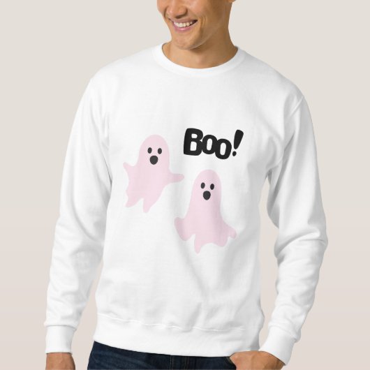 Sweatshirt Boo mou Halloween Fantômes roses Éffrayant (Devant)