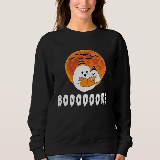 Sweatshirt Boo Read Books Boooooks Halloween (Devant)