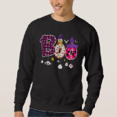Sweatshirt Boo With Spiders And Witch Hat Halloween (Devant)