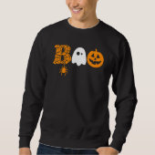 Sweatshirt Boo With Spiders And Witch Hat Halloween (Devant)