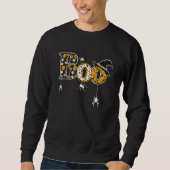 Sweatshirt Boo With Spiders And Witch Hat Halloween (Devant)