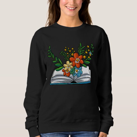 Sweatshirt Book Flowers (Devant)
