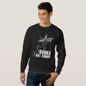 Sweatshirt Books Not Bombs Book  Reader Reading Literature (Devant entier)