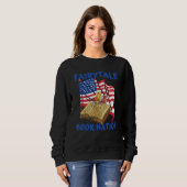 Sweatshirt Books Us Flag Bookworm Librarian  Writer Novel Boo (Devant entier)