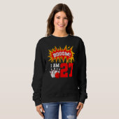 Sweatshirt Boom I Am 27 Bowling Birthday Party Bowler Anniver (Devant entier)