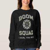 Sweatshirt BOOM SQUAD Fireworks Director Firefighter Red Pyro (Devant)