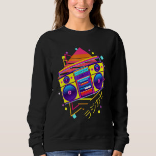 Sweatshirt Boombox Japonais Vaporwave Retro 80s 90s Pastel Go
