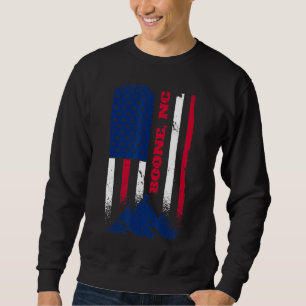 Sweatshirt Boone Nc Caroline du Nord Patrio Américain Distres