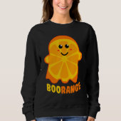 Sweatshirt Boorange Orange Ghost Funny Boo Nourriture Hallowe (Devant)