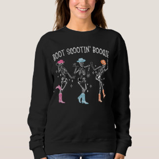 Sweatshirt Boot Scootin' Boogie Retro Western Skeleton Dancin