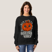 Sweatshirt Bootiful Vibes Pun Halloween Tee (Devant entier)