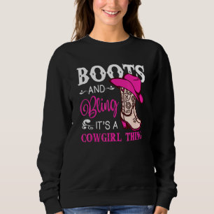 Sweatshirt Boots And Bling C'est un Casquette de rodéo de fil