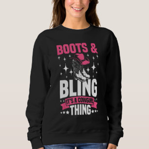 Sweatshirt Boots And Bling C'est une petite fille qui fait de