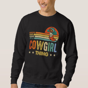Sweatshirt Boots And Bling It's A Cowgirl Thing Rodeo Casquet