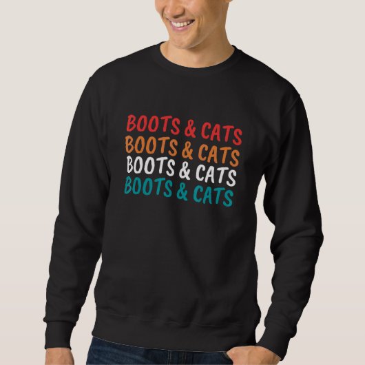 Sweatshirt Boots And Cats House Et Techno Dj 2 (Devant)
