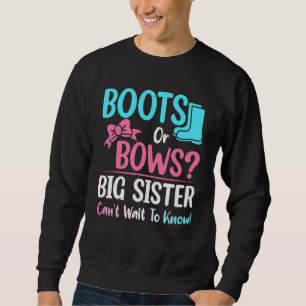 Sweatshirt Boots Ou Bows Grande Soeur Baby shower De Révélati