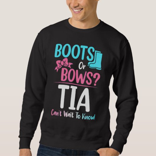 Sweatshirt Boots Ou Bows Tia Genre Révéler Grossesse Annonce (Devant)