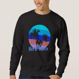 Sweatshirt Bora Bora Rétro Palmiers Tropicaux Vacances