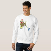 Sweatshirt Bordage olympique de singe de chaussette (Devant entier)