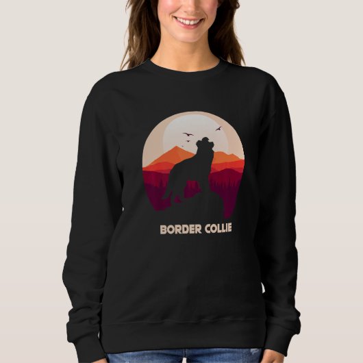Sweatshirt Border Collie and Mountain Premium (Devant)