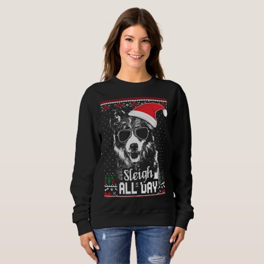 Sweatshirt Border Collie Christmas (Devant entier)
