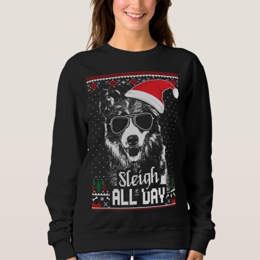 Sweatshirt Border Collie Christmas (Devant)