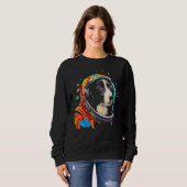 Sweatshirt Border Collie Dog Astronaut (Devant entier)