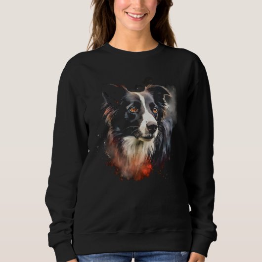Sweatshirt Border Collie Dog Australian Shepherd Graffiti Art (Devant)
