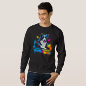 Sweatshirt Border Collie Dog Pianist (Devant entier)