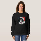 Sweatshirt Border Collie Joyeux Noël (Devant entier)