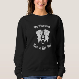 Sweatshirt Border Collie Mon Thérapeute a un Nez Humide 1