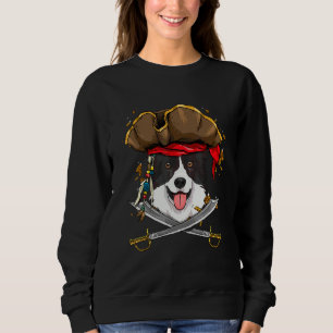 Sweatshirt Border Collie Pirate Enfants Chien Pirate Citrouil