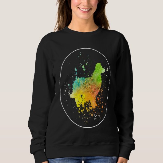 Sweatshirt Border Collie Vintage  1 (Devant)