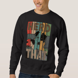 Sweatshirt Bordure Collie Pun Herd Que Le Mouton Herbe Chien 