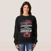 Sweatshirt Born Canadian Canada American USA Citizenship (Devant entier)