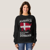 Sweatshirt Born Danish Denmark American USA Citizenship Ragla (Devant entier)