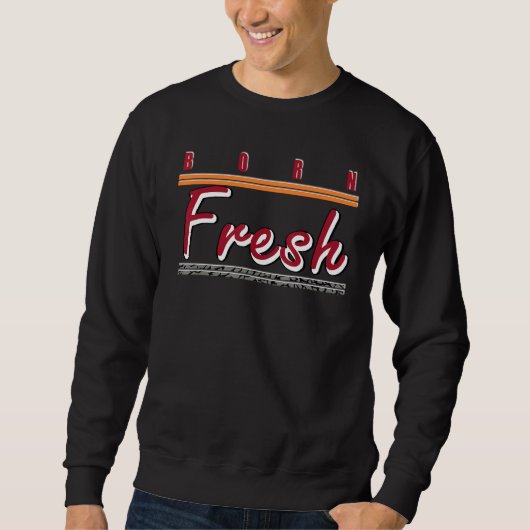 Sweatshirt Born Fresh Heads Basketball Retro Cardinal Red 3s  (Devant)