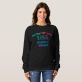 Sweatshirt Born in the USA Hammond Indiana distressed look de (Devant entier)