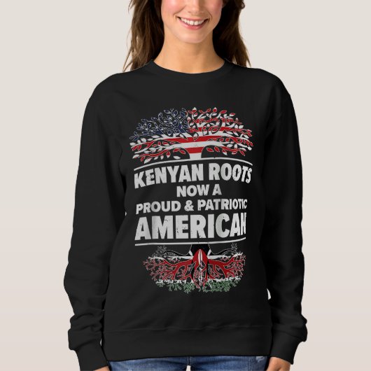 Sweatshirt Born Kenyan Kenya American USA Citizenship Raglan  (Devant)