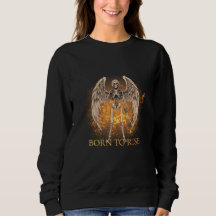 Born to Rise – Skeleton Angel with Sword Design